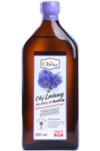 Olej lniany do diety dr. Budwig 500ml